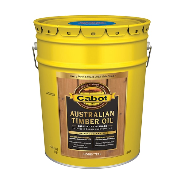 Cabot Australian Timber Oil Low VOC Transparent Honey Teak Oil-Based Australian Timber Oil 5 gal 140.0019458.008 - main
